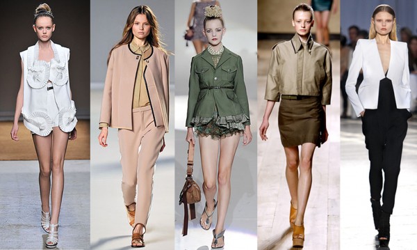 De gauche à droite: Yves Saint Laurent, Chloé, Marc Jacobs, Céline, Givenchy