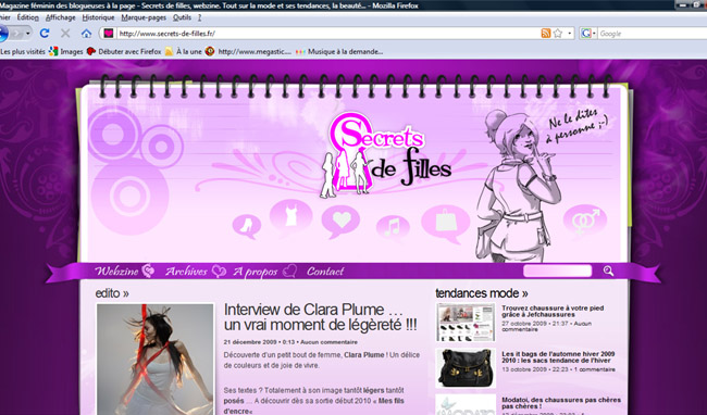 Secrets de filles, webzine tendance!