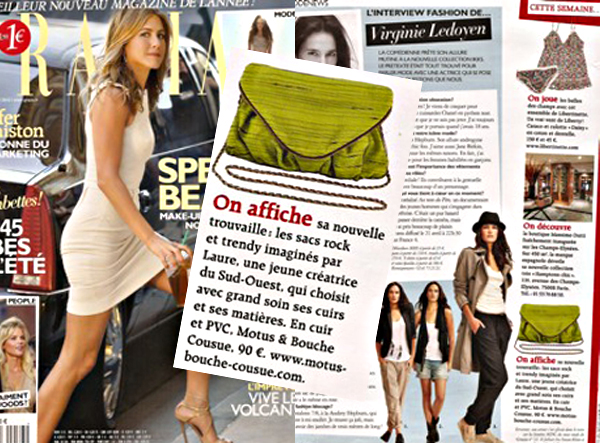 Découverte créateur: Motus & Bouche Cousue. Parution dans le magazine Grazia