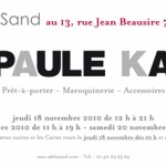 Du 17 au 20 novembre Paul Ka