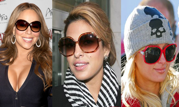 Mariah Carey - Eva Mendes - Paris Hilton - Tendances Lunettes hiver 2010-201